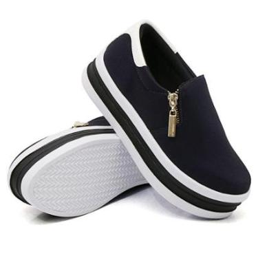 Imagem de Tênis Slip On Feminino Sapa tênis Estiloso Moda Jovem Casual Elástico Calce Fácil Leve e Confort-Feminino