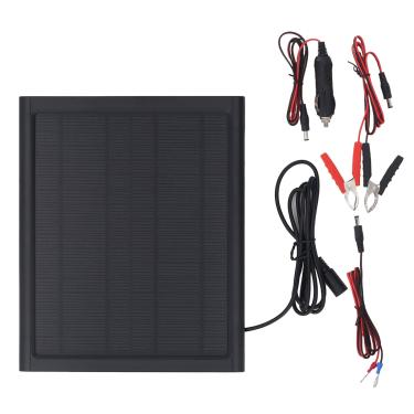 Imagem de Ainoli carregador de painel solar 6w 16v kit de manutenção de bateria solar portátil para carro motocicleta barco rv trailer snowmobile