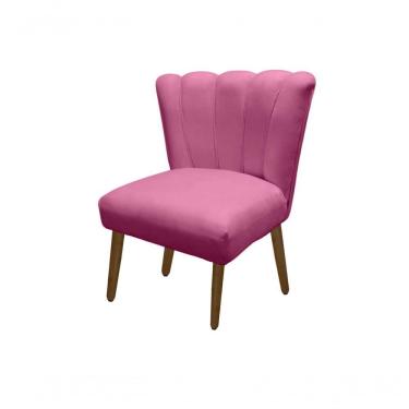 Imagem de Cadeira Pétala Flor Para Sala De Estar Penteadeira Salão Suede Rose