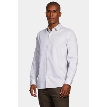 Imagem de Camisa Aramis Manga Longa Regular Maquineta Pontilhada Cinza-Masculino