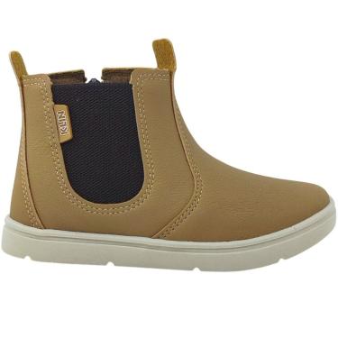 Imagem de Botina Infantil Menino Casual Dia a Dia Escola Passeio Calce Fácil com Zíper Klin 117.190