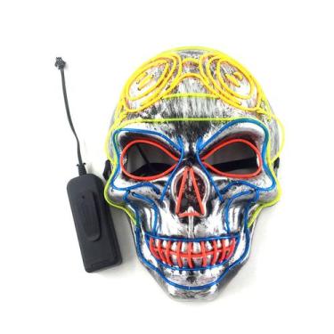 Imagem de Máscara de cosplay Luminous Pilot Skull Hair Light Festa de Halloween 