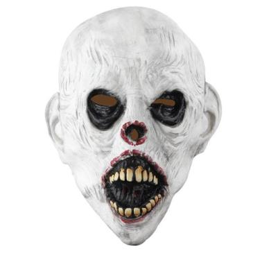 Imagem de Máscara Spooky White Ghost Latex Full Face Fantasia para Festa - yiwei
