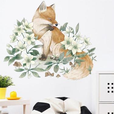 Imagem de Adesivos de parede em PVC autoadesivo para animais pintados à mão - yi