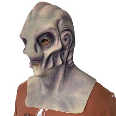 Imagem de Mask UFO Alien Headgear Latex Face Cosplay Traje de Cosplay - yiweisai
