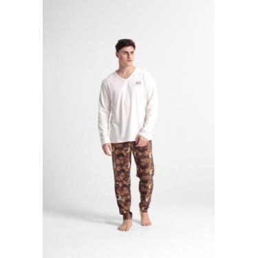 Imagem de Pijama Masculino Adulto Longo 100 Algodão Inverno - EMC Store, GG