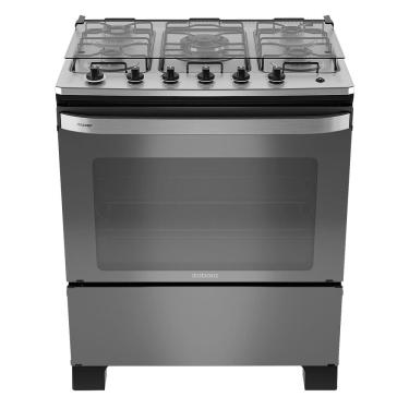 Imagem de Fogão 5 Bocas a Gás Itatiaia Itachef com Mesa de Inox Acendimento Automático Reflecta Fumê Bivolt