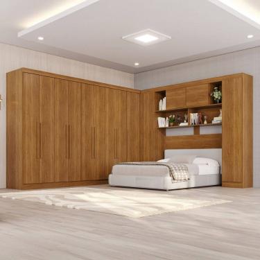 Imagem de Guarda-roupa de Canto Modulado 11 Portas 4 Gavetas Portugal Cinamomo