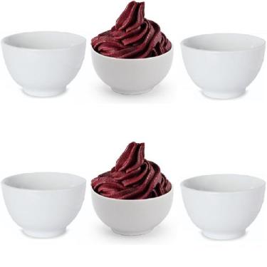 Imagem de 6 Tigelas Bowl Oriental Melamina 1000ml Cumbuca Branco - Sk