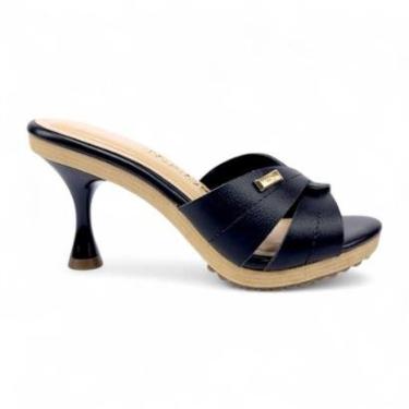 Imagem de Tamanco Tchocco Salto Taça em Couro Trançado-Feminino