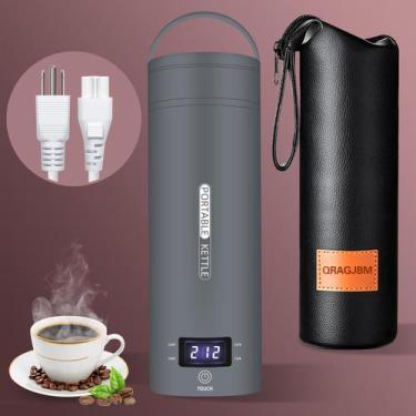 Imagem de Chaleira Elétrica Portátil QRAGJBM - 450mL, 300W, Cinza