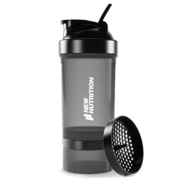Imagem de Coqueteleira 3 Partes - 500ml Preta - NewNutrition