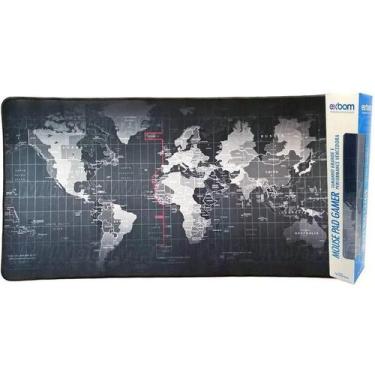 Imagem de Mouse Pad Gamer Grande Exbom 70x35cm Antiderrapante Mapa Mundi - NoBra
