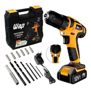 Imagem de Parafusadeira e Furadeira WAP BPF 12K3 12V Carregador Bivolt com Malet