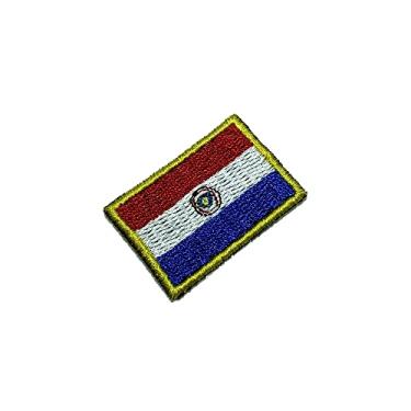 Imagem de BP0047T31 Bandeira Paraguai Patch Bordado Termo Adesivo