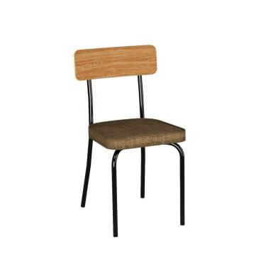 Imagem de Kit com 2 Cadeiras C-512 Brigatto Marrom/Preto