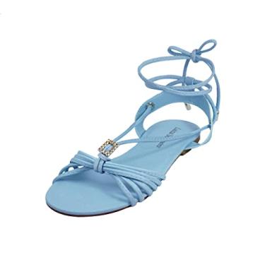 Imagem de Rasteira Strass Troca Tira Luiza Sobreira Azul Mod. 2041-2