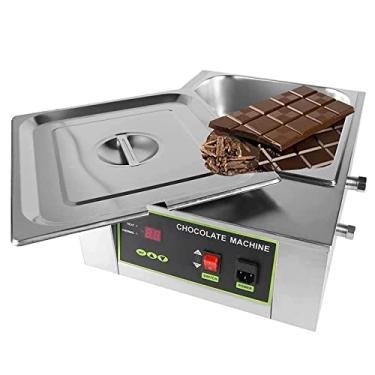 Imagem de Máquina para temperar chocolate, derretedor de chocolate para aquecimento de água comercial de 1000 W, com controle de temperatura (32-203 ℉), aquecedor de alimentos em aço inoxidável