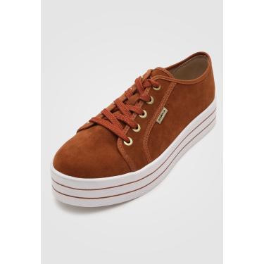 tênis flatform moleca listras branco