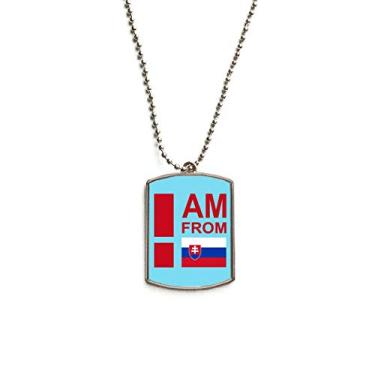 Imagem de DIYthinker Colar com pingente I Am from Slovakia de aço inoxidável para cachorro