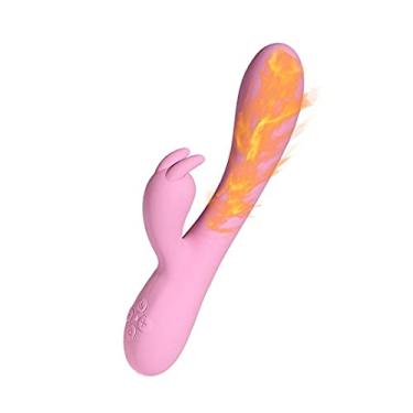 Imagem de Vibrador de Coelho Poderoso Feminino 16 Frequência Ajustável Silicone Aquecimento Massageador Recarregável USB Zatla Shop
