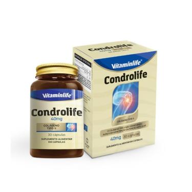 Imagem de Colágeno Condrolife Tipo II 40Mg 30 Cápsulas - Vitaminlife-Unissex