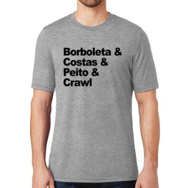 Imagem de Camiseta Borboleta & Costas & Peito & Crawl - Foca Na Moda