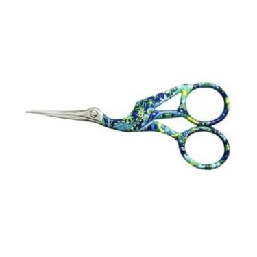 Imagem de Tesoura de Precisão Modelo Pássaro Azul Desenhada Resistente - Lanmax