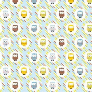 Imagem de Tecido Tricoline Coleção Corujas 0,50x1,50 mt - Fabricart Signature