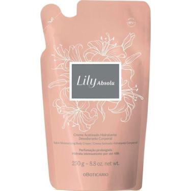 Imagem de Refil Creme Acetinado Desodorante Hidratante Corporal Lily Absolu 250g