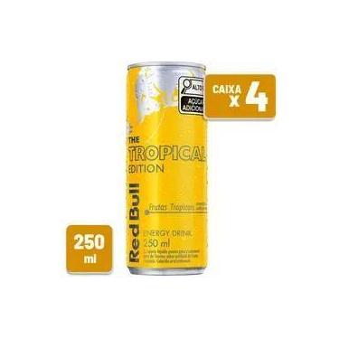 Imagem de Energético Red Bull Tropical Lata 250ml Caixa c/ 4 un - REDBULL