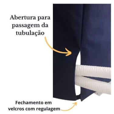Imagem de Capa Protetora para Ar Condicionado Split LG 9000 BTUs, Dual Inverter/Convencional, Azul Marinho. (cinza)