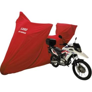 Imagem de Capa Cobrir Moto Honda Xre 300 Com Espaço Top Case Bau - Mz, Vermelha