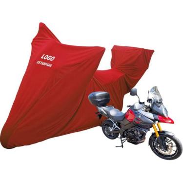 Imagem de Capa Sob Medida Moto Suzuki V-Strom 650 1000 Top Case Bau - Mz, Vermel