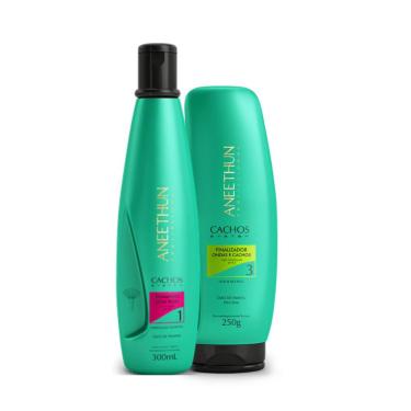 Imagem de Aneethun Cachos Shampoo 300ml + Finalizador Ondas e Cachos 250g