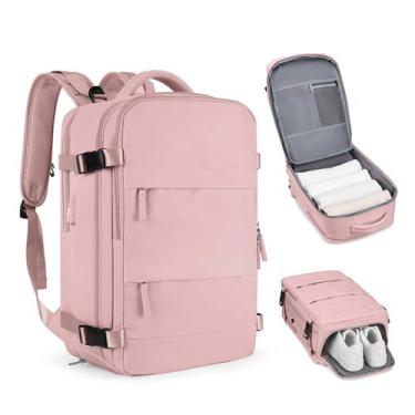 Imagem de Mochila de viagem coofay Personal Item para mulheres rosa