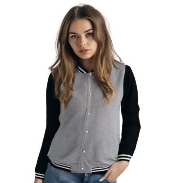 Imagem de Jaqueta Colegial Moletom Feminina Lisa com Bolsos