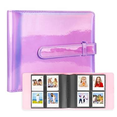 Imagem de Veicevol Álbum De Fotos Com 256 Bolsos Para Câmera Polaroid Go Instant Mini, Capa Couro Vegano Premium, Álbuns E Filme, Livro Portátil Guardar (Roxo Mágico)