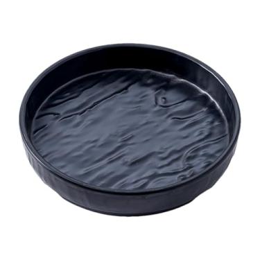 Imagem de Dealbybox Prato de jantar redondo preto de melamina de 15 cm, prato de borda alta, para cozinha ou restaurante, prato moderno para uso diário, pacote com 72, 16 x 16 x 2,8 cm, branco