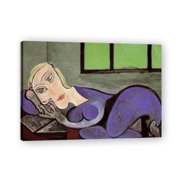 Imagem de Mulher reclinável lendo murais Diego Rivera – Arte de realismo socialista mexicano, muralista do século 166, coleção clássica do museu de Nova York para decoração de casa 50 x 70 cm