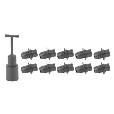 Imagem de FTVOGUE 10pcs E14 Lâmpada Lâmpada Base VENDA VENDA ALTA TEMPERATURA Resistente à Substituição de Soquete para Casa, Adequada para DIY, 10 Peças Base (Preto)