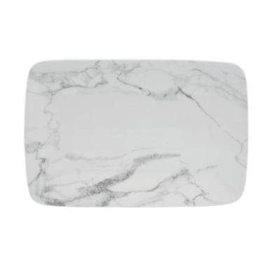 Imagem de Bandeja Retangular 27cm Porcelana Schmidt - Dec. Mármore Cinza 2343, 2