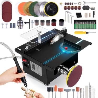 Imagem de Loddery Mini Serra De Mesa, 400W Mini Serra Elétrica De Mesa Cortador De Velocidade E Ângulo Ajustável 30Mm Profundidade De Corte, Serra De Mesa Elétrica, Mini Serra De Mesa Para Artesanato