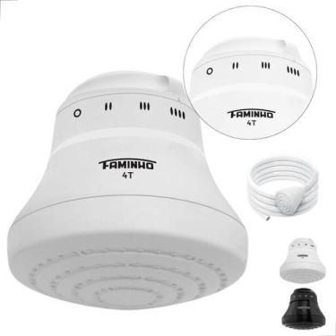 Imagem de Chuveiro Elétrico Ducha Faminho 4 temperaturas Completo Fame, Branco, 