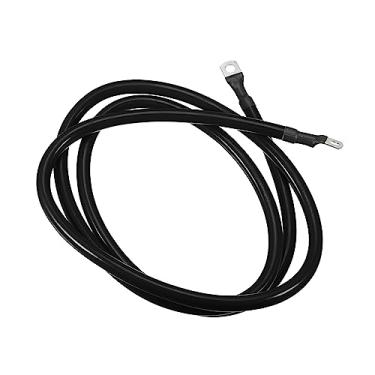 Imagem de VekAuto Cabo de bateria, calibre 2 AWG 180 cm 5/40.6 cm fio de bateria universal para carro, caminhão, RV, cobre durável preto com terminais SC positivo negativo