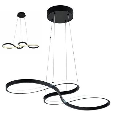 Imagem de Lustre Pendente 3 em 1 Arco Infinito Perfil Recepçao Hall de Entrada Sala de Jantar Restaurante Iluminaçao