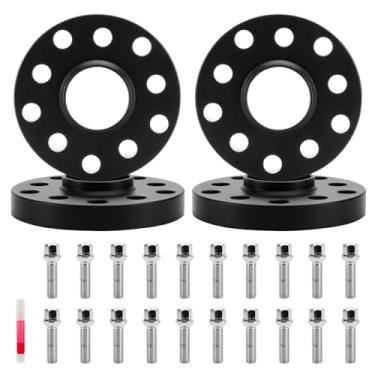 Imagem de Espaçadores de roda de 15 mm 5 x 100 5 x 112 com Hubcentric para Volkswagen Beetle 98-15, CC 09-15, Eos 07-15, Golf Jetta Passat 90-15, M14x1,5 pinos adaptadores de roda de furo de 57,1 mm para Audi