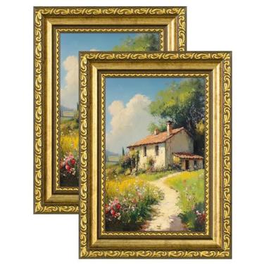 Imagem de Conjunto de 2 porta-retratos eletecpro Vintage Gold (4x6)