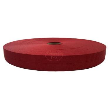 Imagem de 100m Viés Boneon 25mm Vermelho Acabamento Mochilas Bolsas - Sem marca