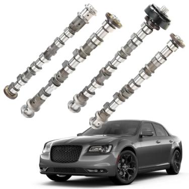 Imagem de PEMICEM Conjunto de eixo de comando de motor 4 peças compatível com Jeep Grand Cherokee Wrangler Dodge Charger Challenger Chrysler 300 Town & Country Ram 3.6L Substituição para 5184377AG 5184378AG